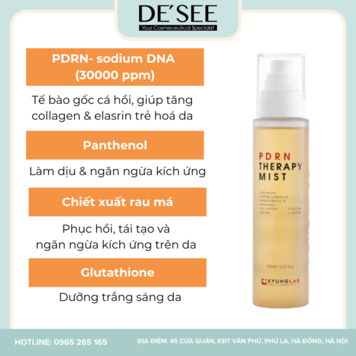 Xịt khoáng Kyung Lab PDRN Therapy Mist chính hãng giá tốt