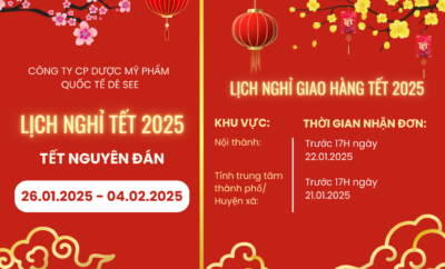 Lịch nghỉ tết 2025 DÉ SEE